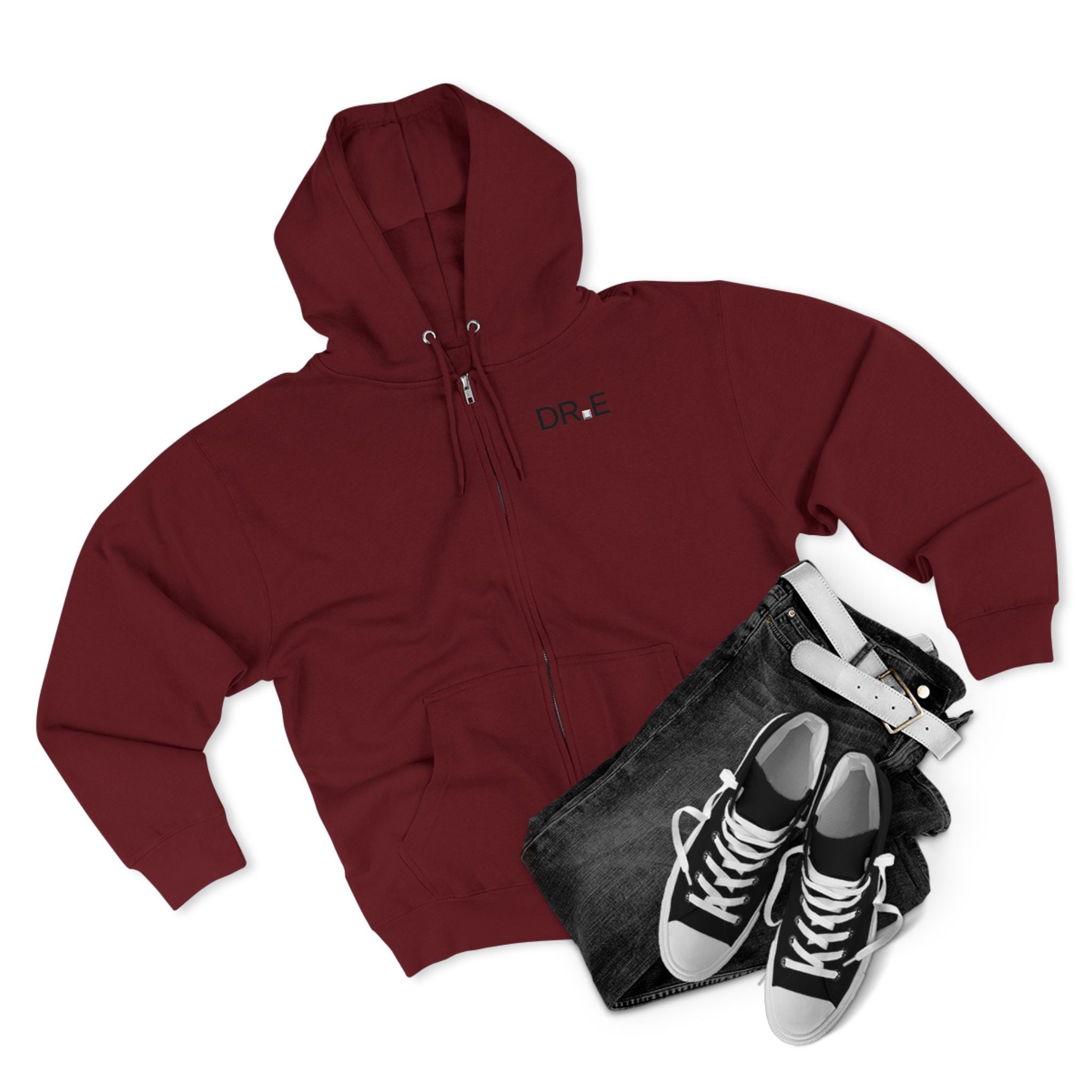 The Recovery Zip Hoodie — Premium DR.E Logo Full-Zip Hoodie in Scrub-Matched Colors | Daily Recovery Essentials