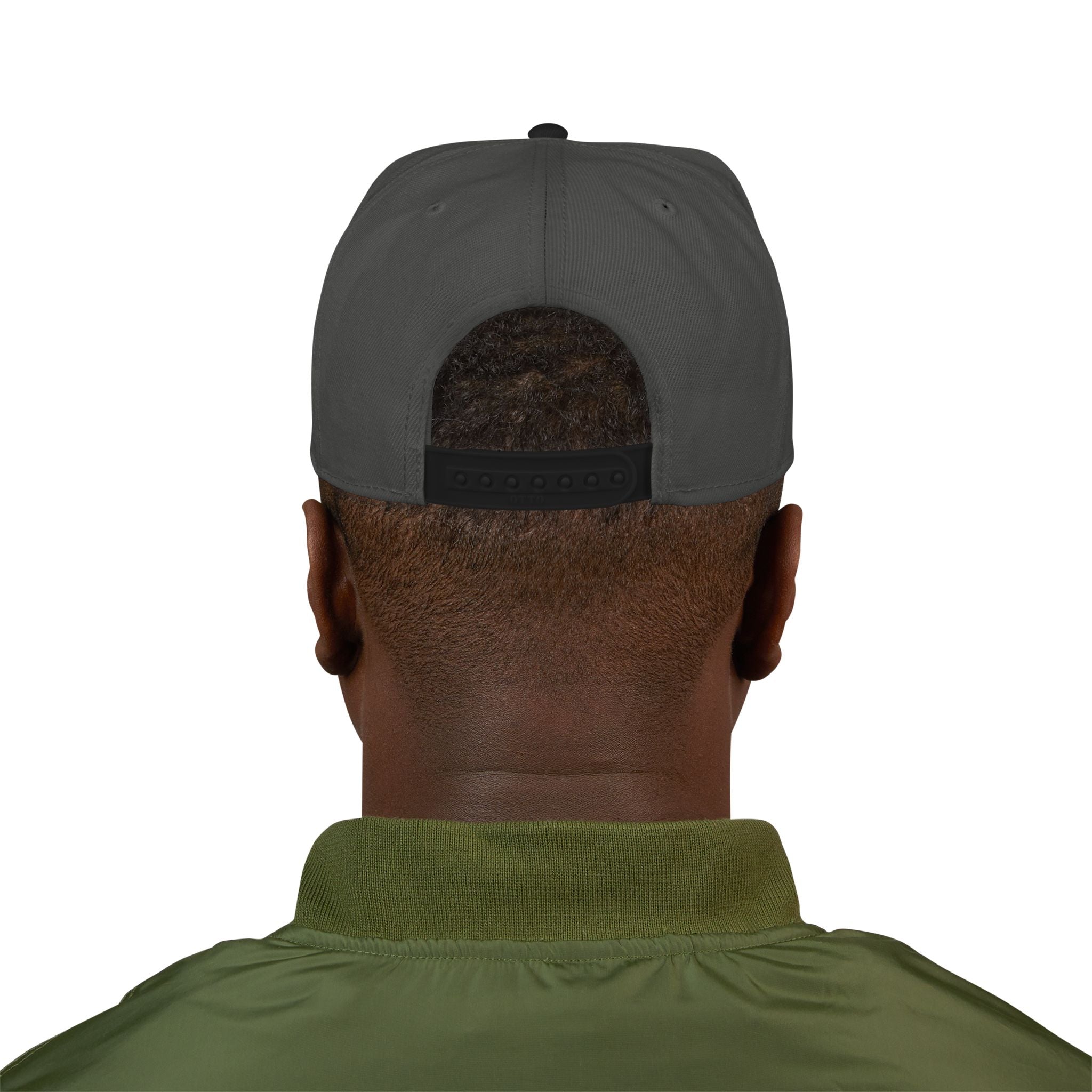 The Carbon Snapback — Embroidered DR.E Diamond Logo Flat-Front Cap | Daily Recovery Essentials
