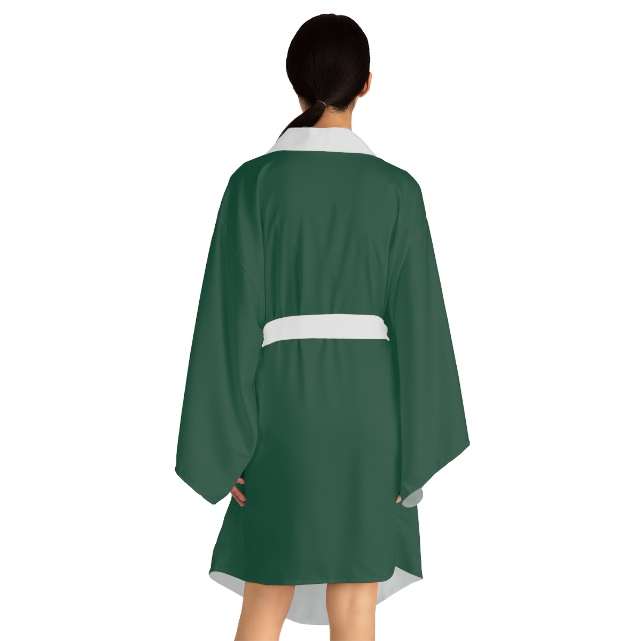 Women's Hunter Green Kimono Robe — DR.E Relaxation Set, Scrub-Matched | Daily Recovery Essentials