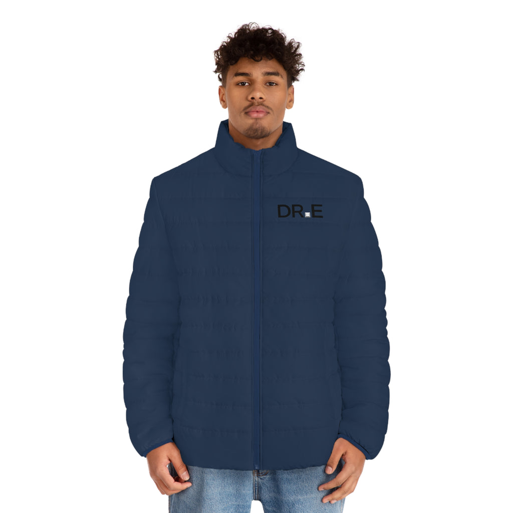 Men's Navy Puffer Jacket — Scrub-Matched Winter Coat for Healthcare Workers | DR.E Hibernation