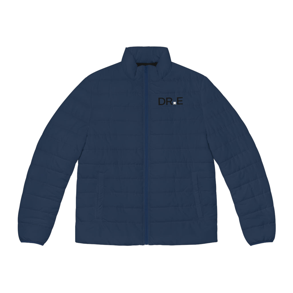 Men's Navy Puffer Jacket — Scrub-Matched Winter Coat for Healthcare Workers | DR.E Hibernation