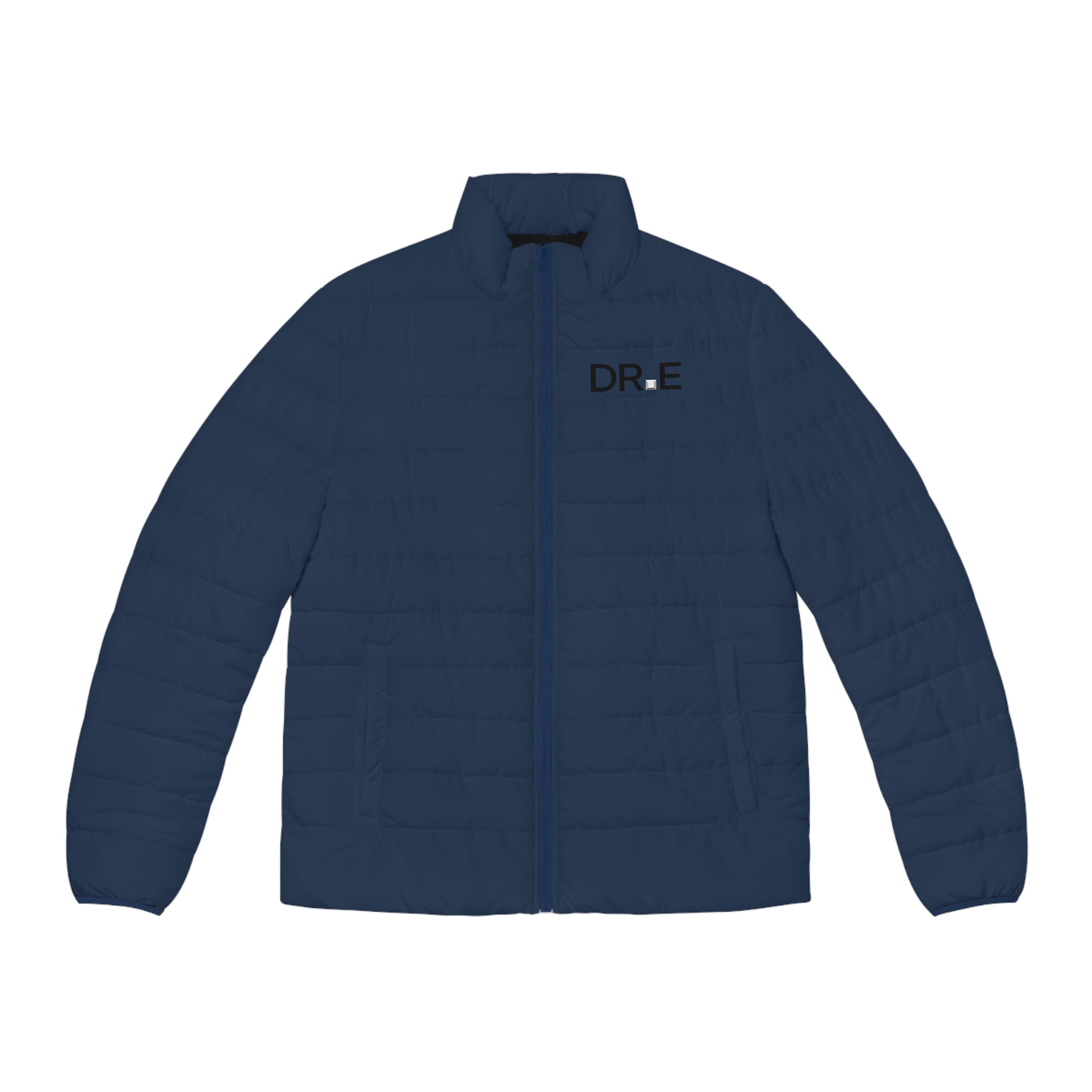Men's Navy Puffer Jacket — Scrub-Matched Winter Coat for Healthcare Workers | DR.E Hibernation