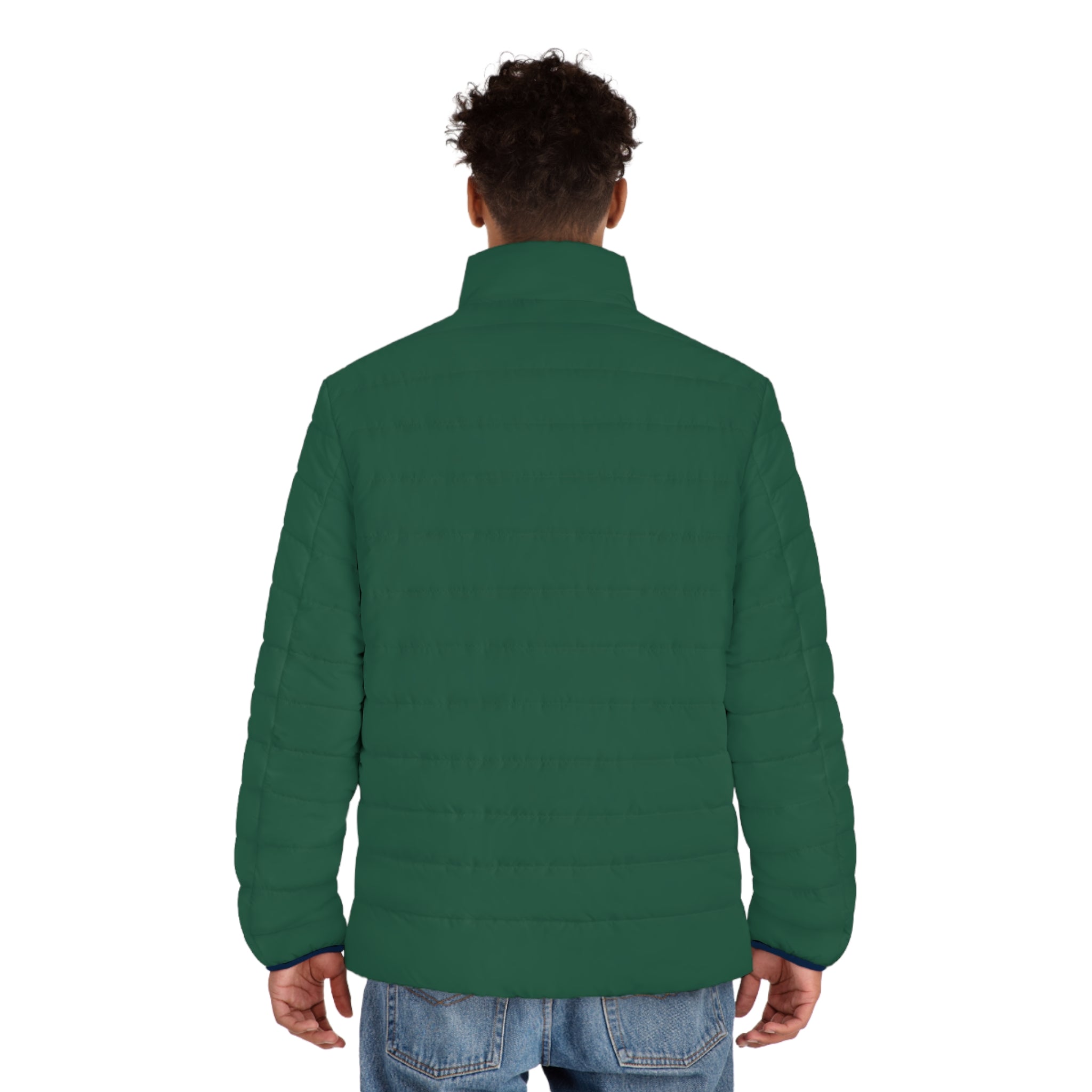 Men's Hunter Green Puffer Jacket — Scrub-Matched Winter Coat for Healthcare Workers | DR.E Hibernation