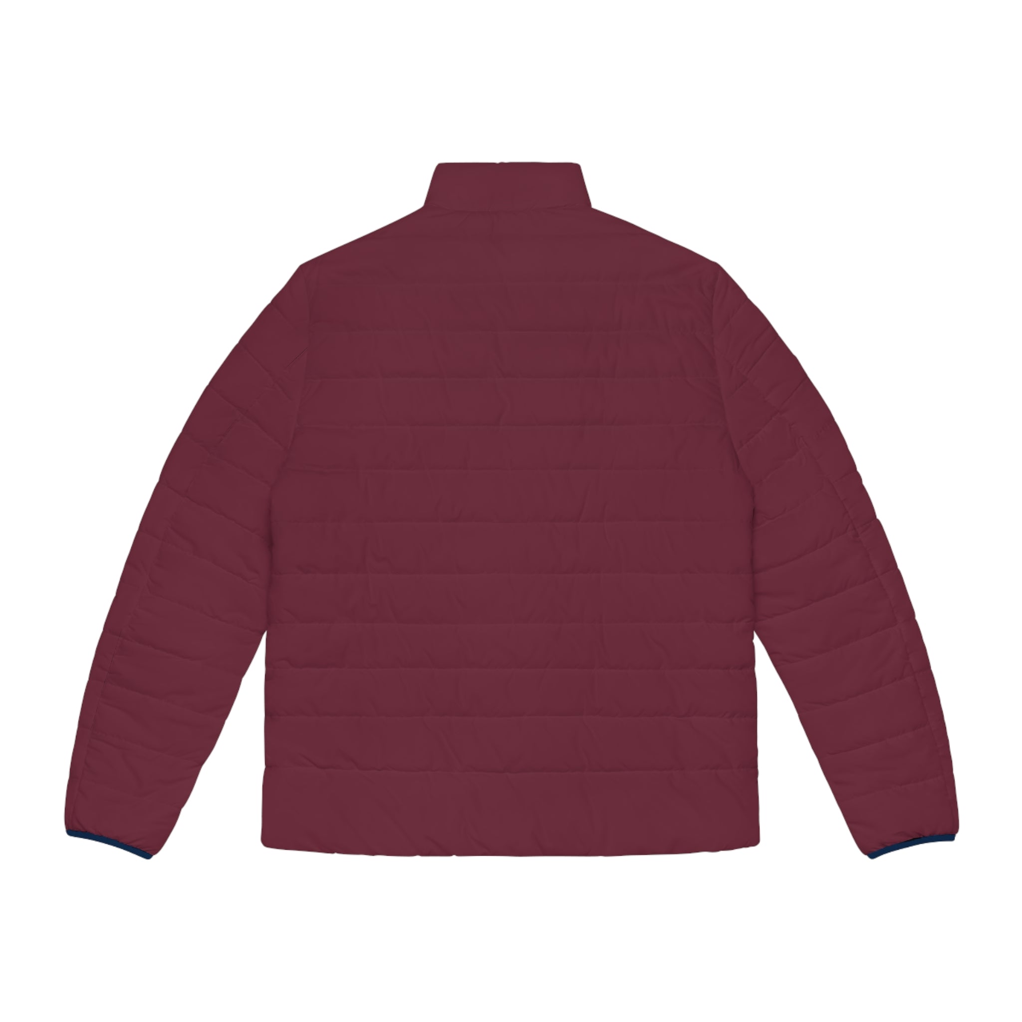 Men's Wine Burgundy Puffer Jacket — Scrub-Matched Winter Coat for Healthcare Workers | DR.E Hibernation