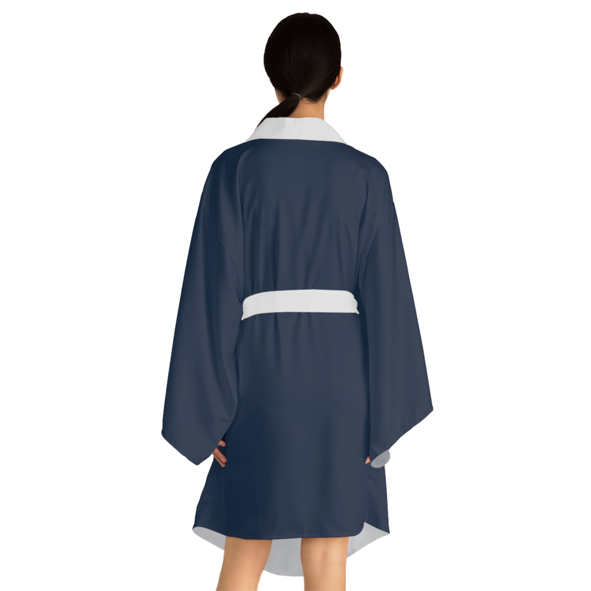 Women's Navy Kimono Robe — DR.E Relaxation Set, Scrub-Matched | Daily Recovery Essentials