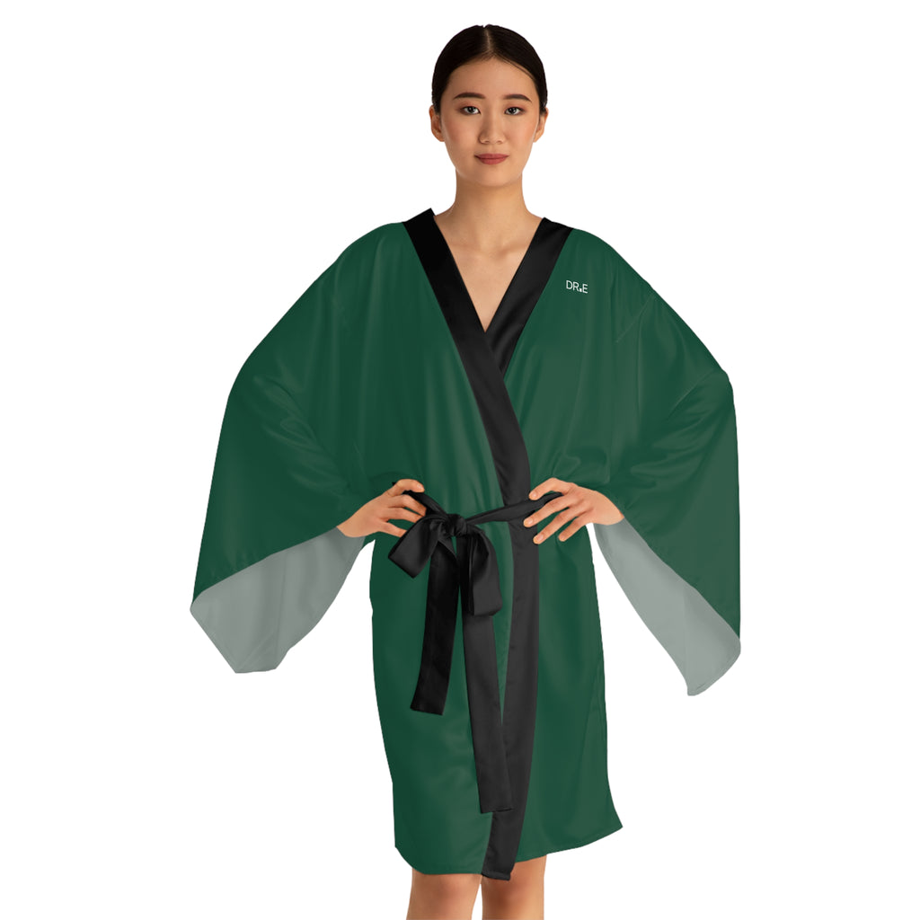Women's Hunter Green Kimono Robe — DR.E Relaxation Set, Scrub-Matched | Daily Recovery Essentials