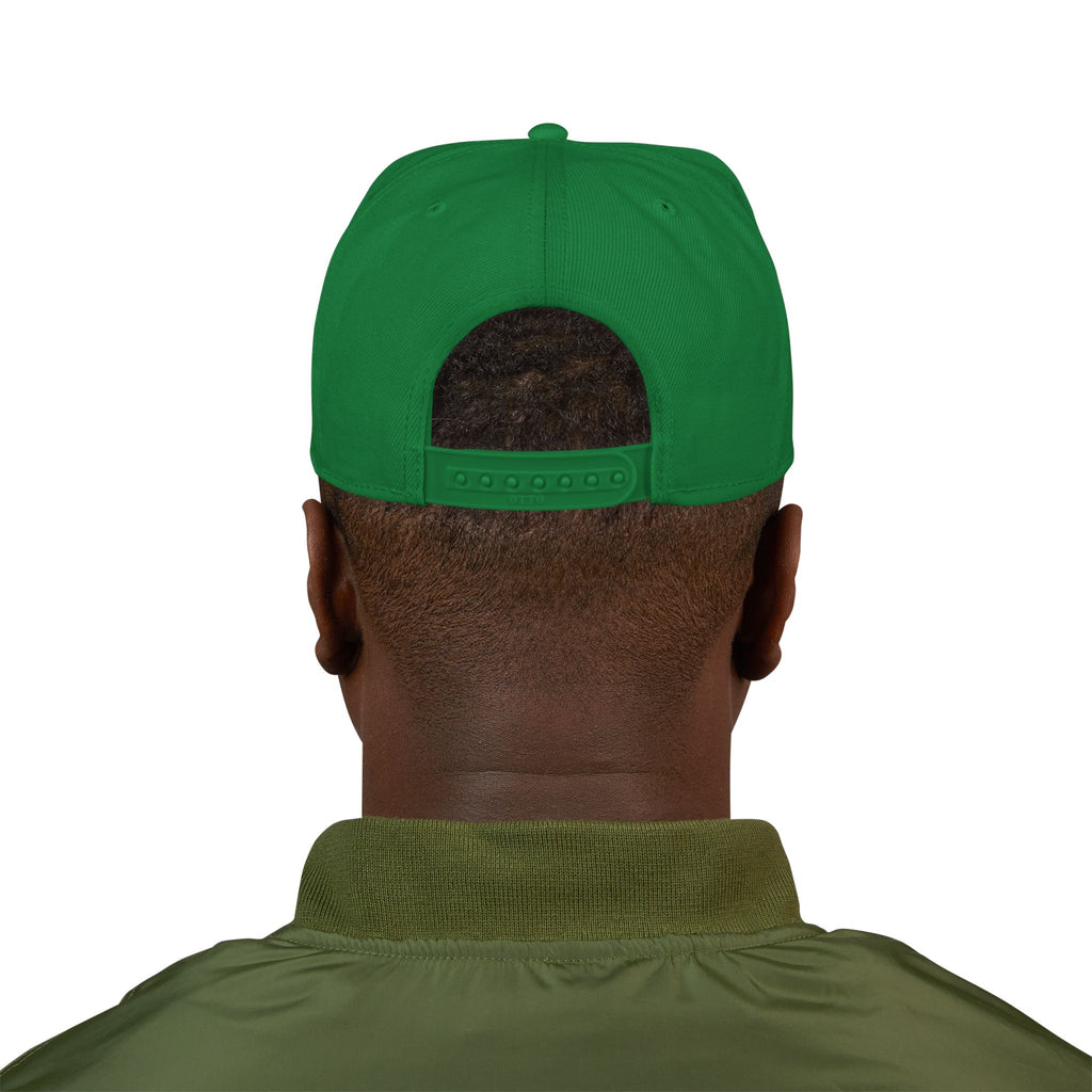 The Carbon Snapback — Embroidered DR.E Diamond Logo Flat-Front Cap | Daily Recovery Essentials