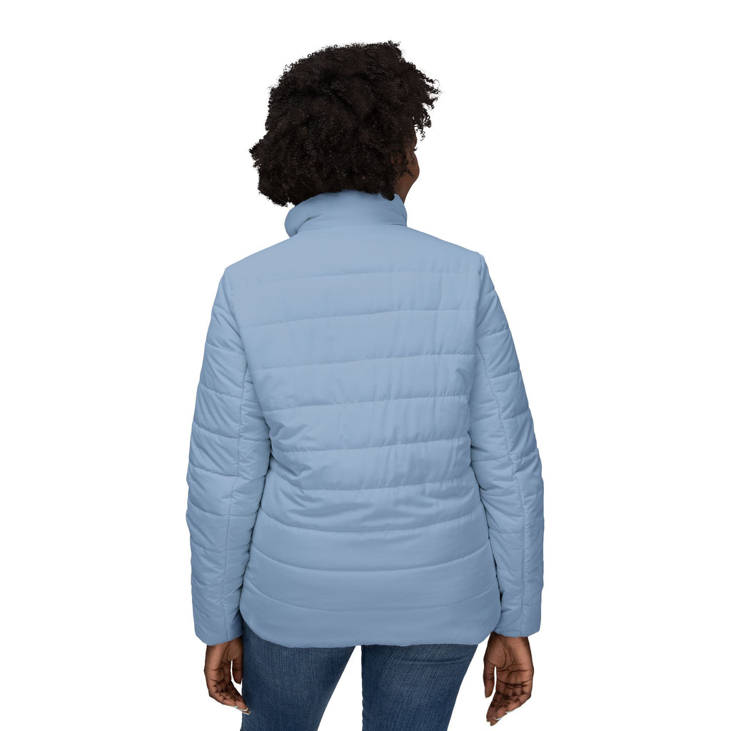 Women's Ceil Blue Puffer Jacket — Scrub-Matched Winter Coat for Nurses & Healthcare Workers | DR.E Hibernation