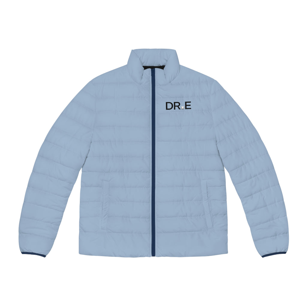 Men's Ceil Blue Puffer Jacket — Scrub-Matched Winter Coat for Healthcare Workers | DR.E Hibernation