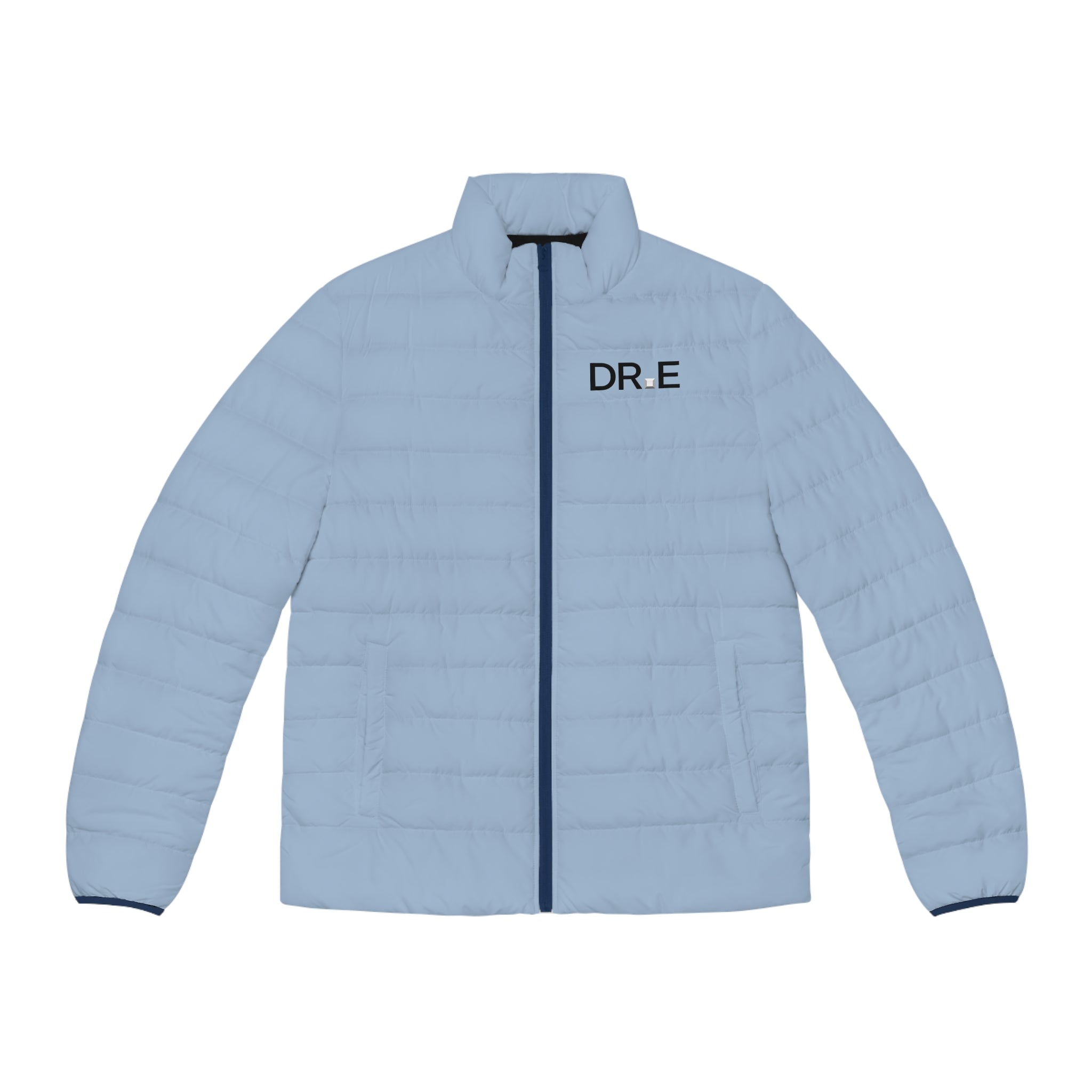 Men's Ceil Blue Puffer Jacket — Scrub-Matched Winter Coat for Healthcare Workers | DR.E Hibernation