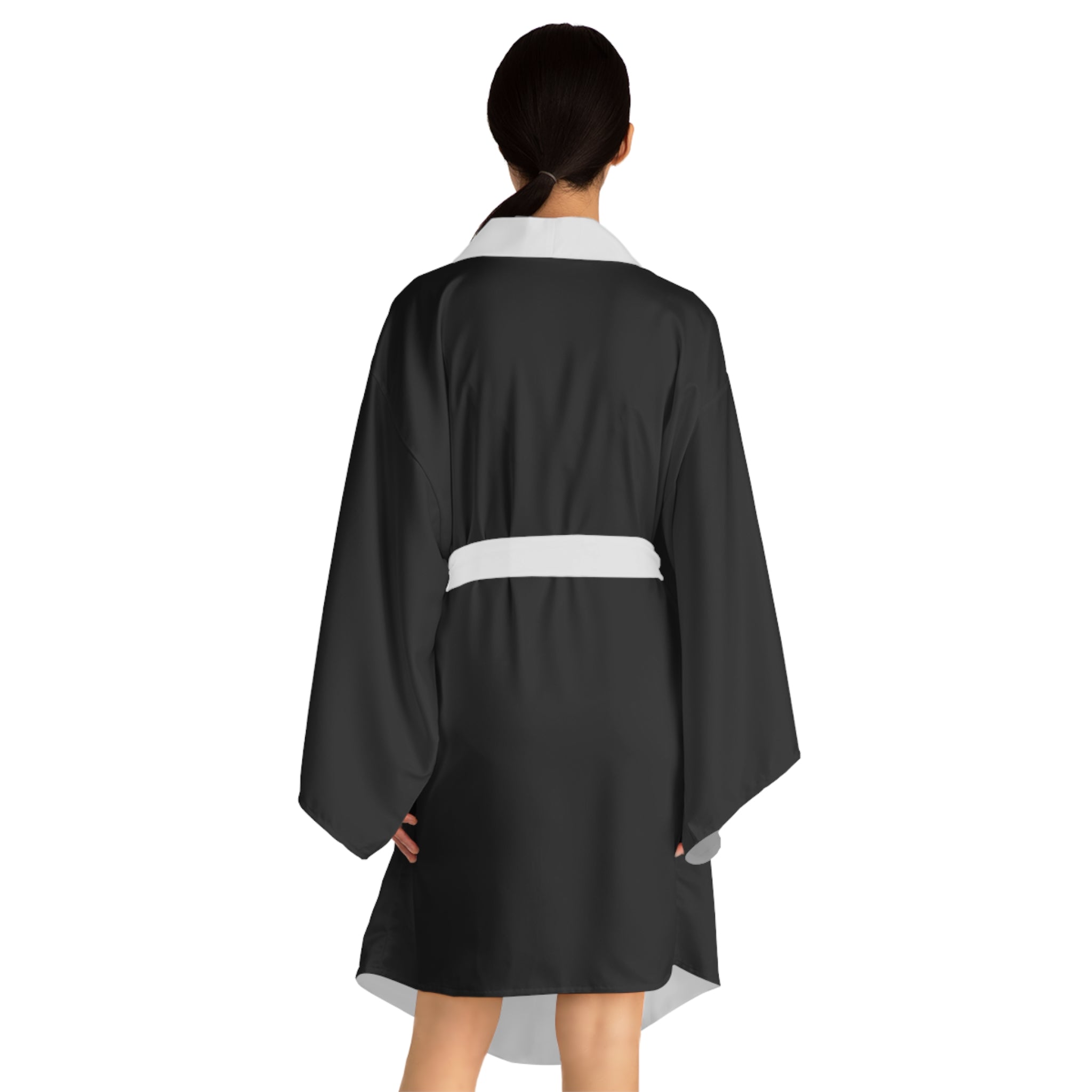 Women's Black Kimono Robe — DR.E Relaxation Set, Scrub-Matched | Daily Recovery Essentials
