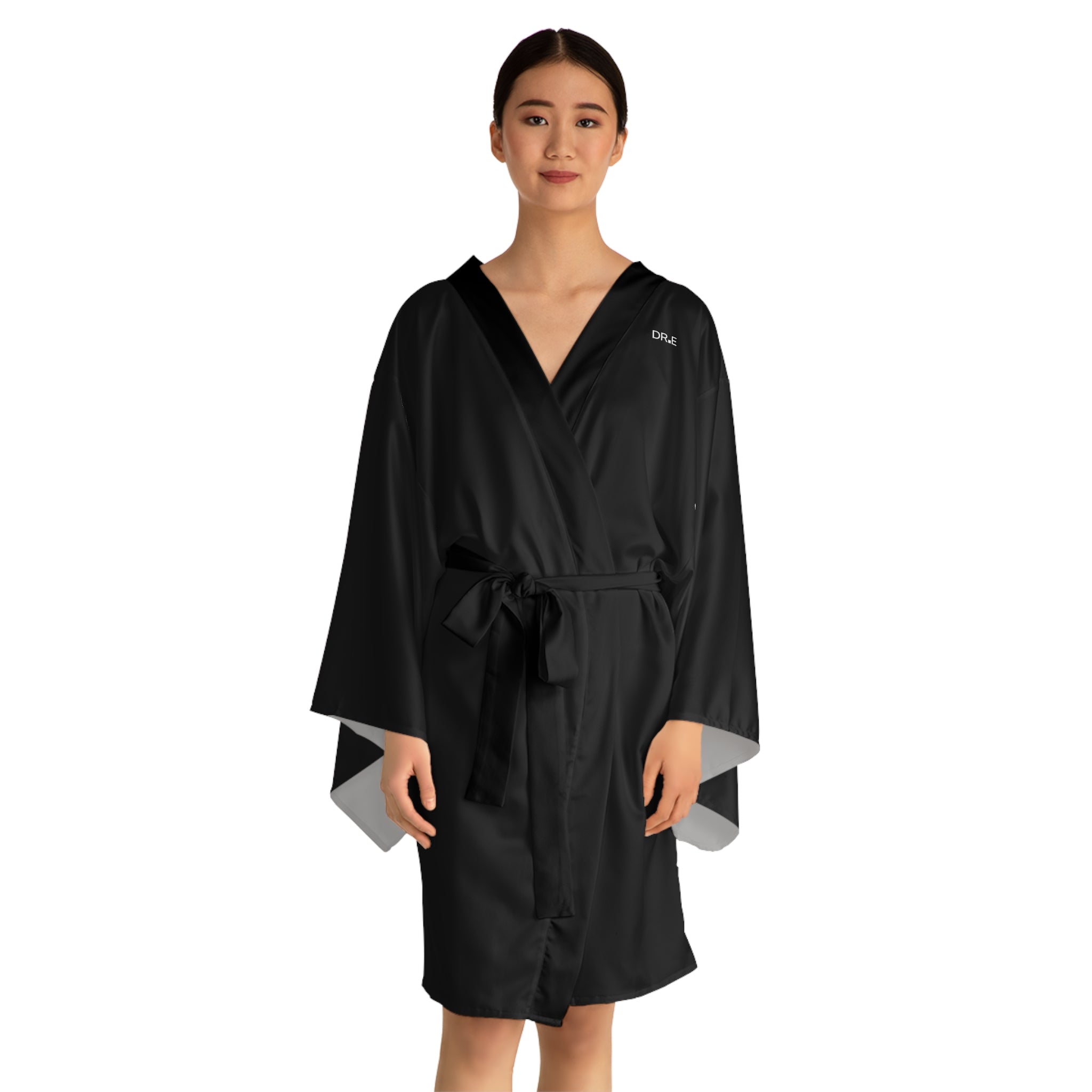 Women's Black Kimono Robe — DR.E Relaxation Set, Scrub-Matched | Daily Recovery Essentials