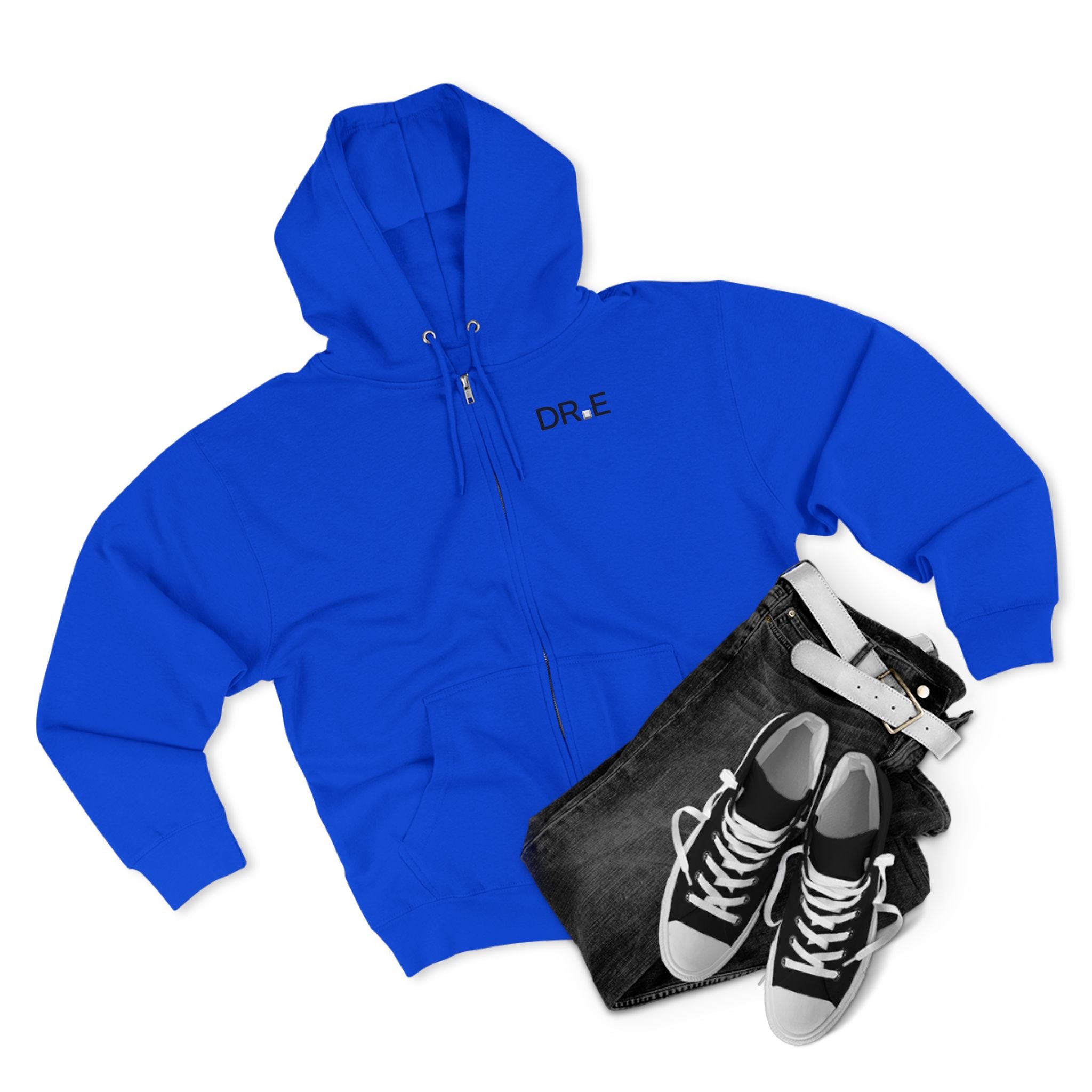 The Recovery Zip Hoodie — Premium DR.E Logo Full-Zip Hoodie in Scrub-Matched Colors | Daily Recovery Essentials
