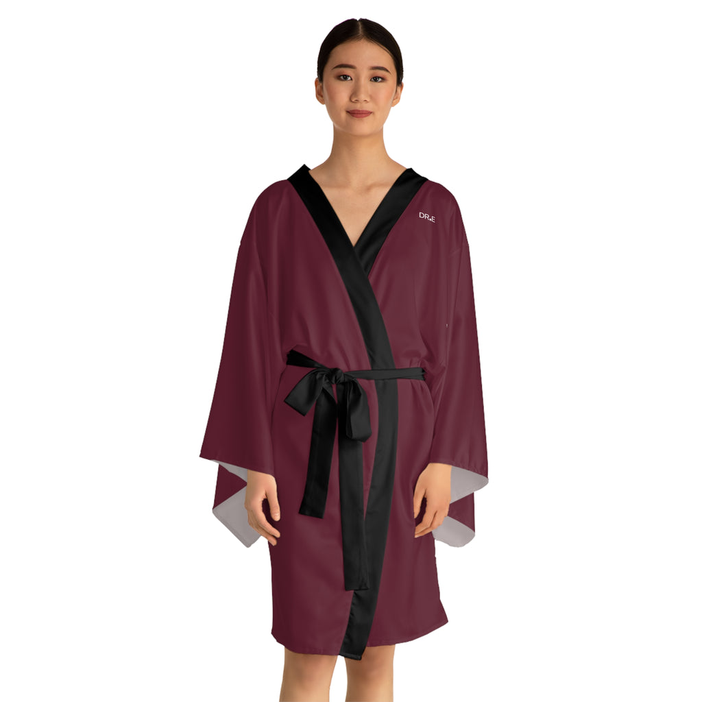 Women's Wine Kimono Robe — DR.E Relaxation Set, Scrub-Matched | Daily Recovery Essentials