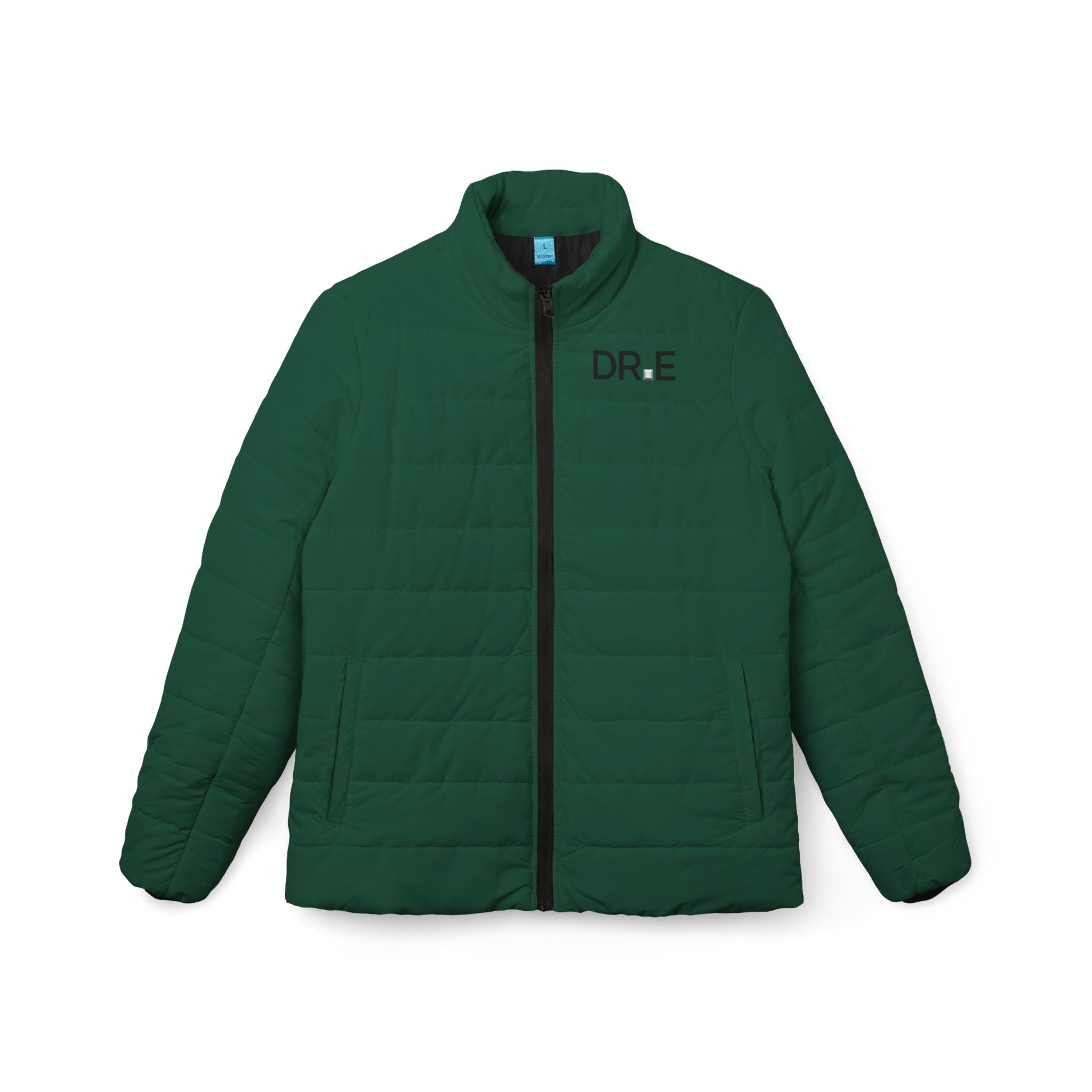 Women's Hunter Green Puffer Jacket — Scrub-Matched Winter Coat for Nurses & Healthcare Workers | DR.E Hibernation