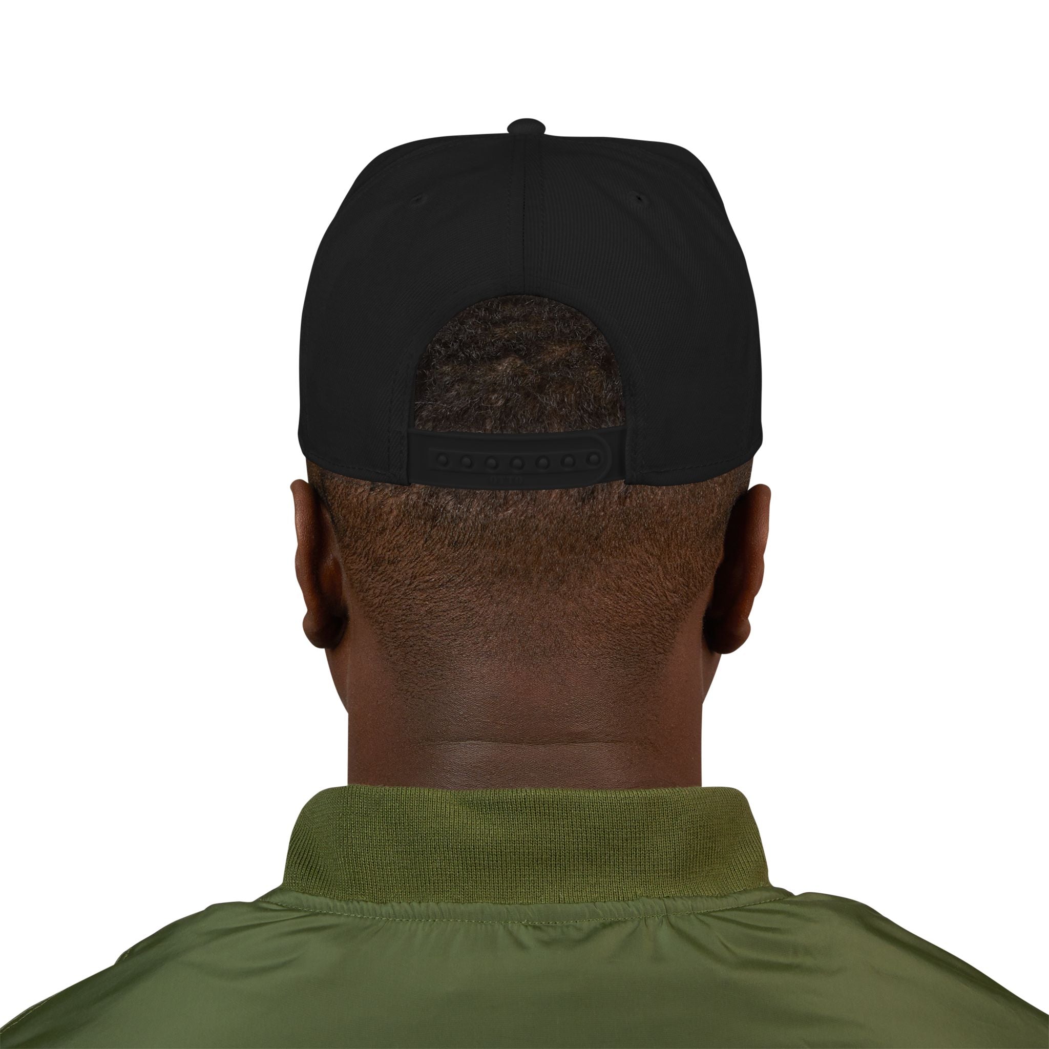 The Carbon Snapback — Embroidered DR.E Diamond Logo Flat-Front Cap | Daily Recovery Essentials