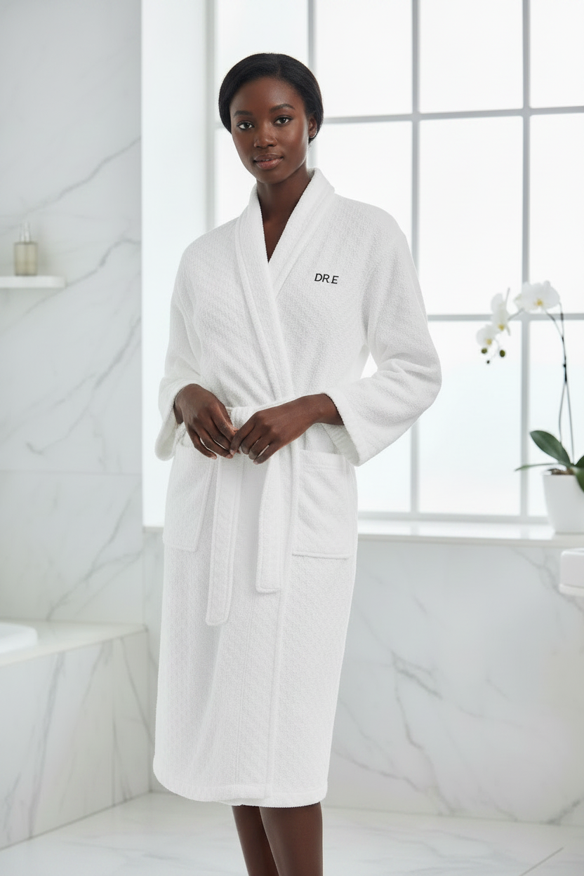 The Recovery Robe — Premium Terry Cloth Robe with Embroidered DR.E Logo | Daily Recovery Essentials