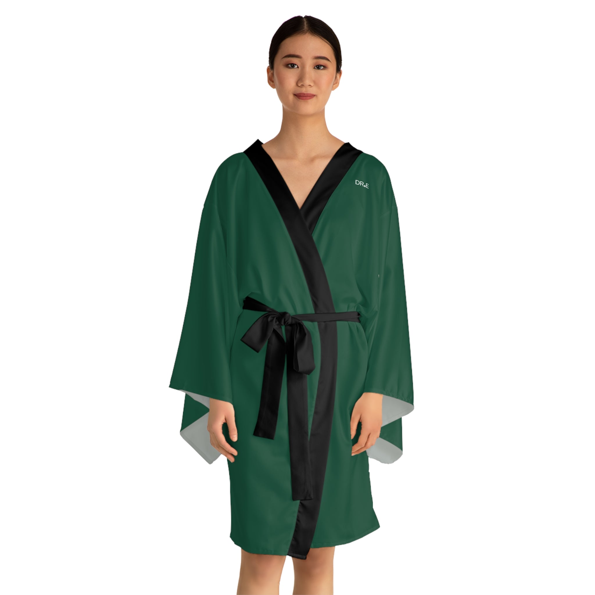 Women's Hunter Green Kimono Robe — DR.E Relaxation Set, Scrub-Matched | Daily Recovery Essentials