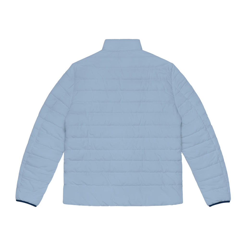 Men's Ceil Blue Puffer Jacket — Scrub-Matched Winter Coat for Healthcare Workers | DR.E Hibernation