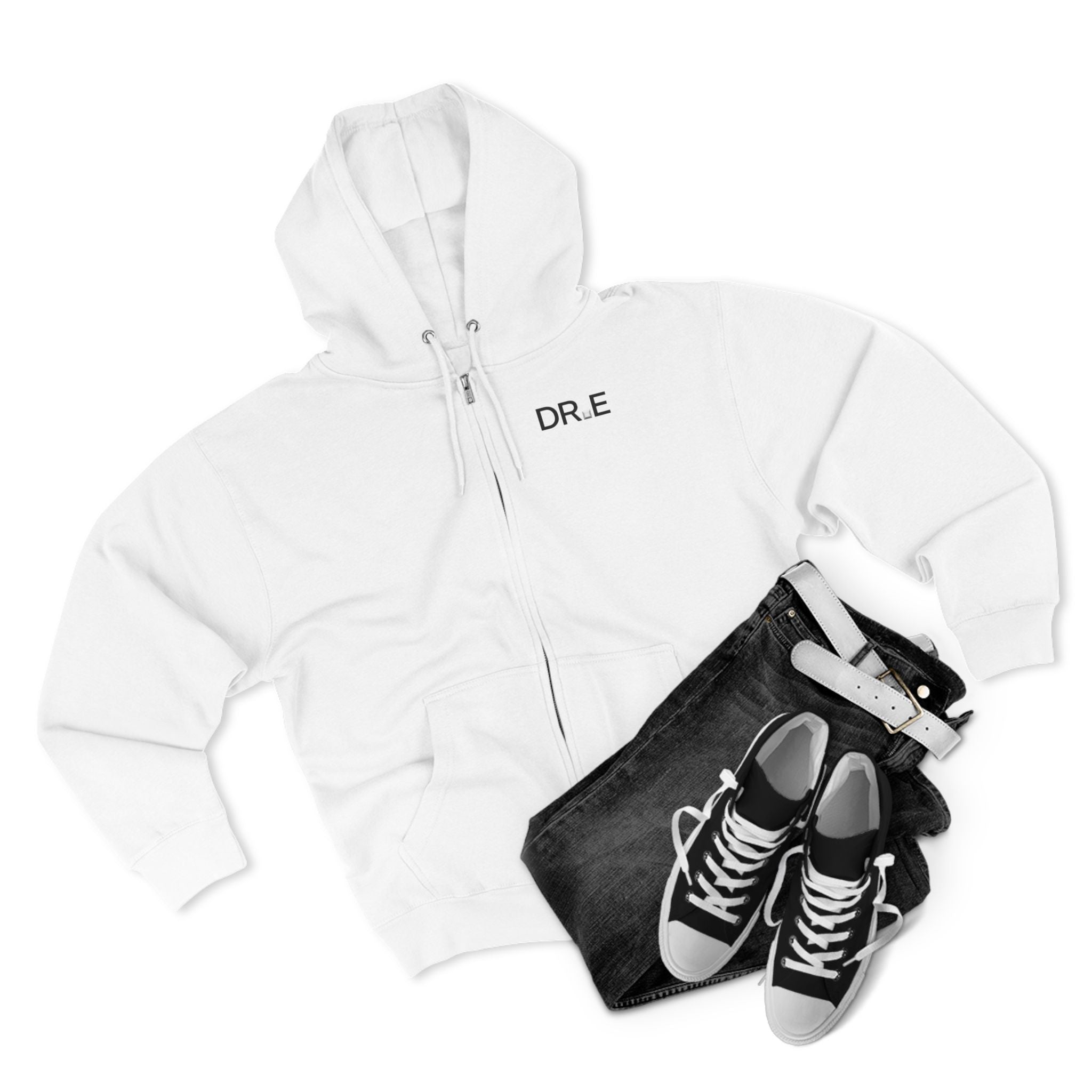 The Recovery Zip Hoodie — Premium DR.E Logo Full-Zip Hoodie in Scrub-Matched Colors | Daily Recovery Essentials