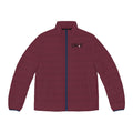 Men's Wine Burgundy Puffer Jacket — Scrub-Matched Winter Coat for Healthcare Workers | DR.E Hibernation