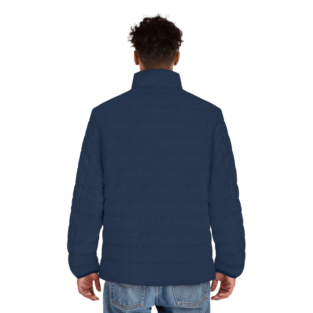 Men's Navy Puffer Jacket — Scrub-Matched Winter Coat for Healthcare Workers | DR.E Hibernation