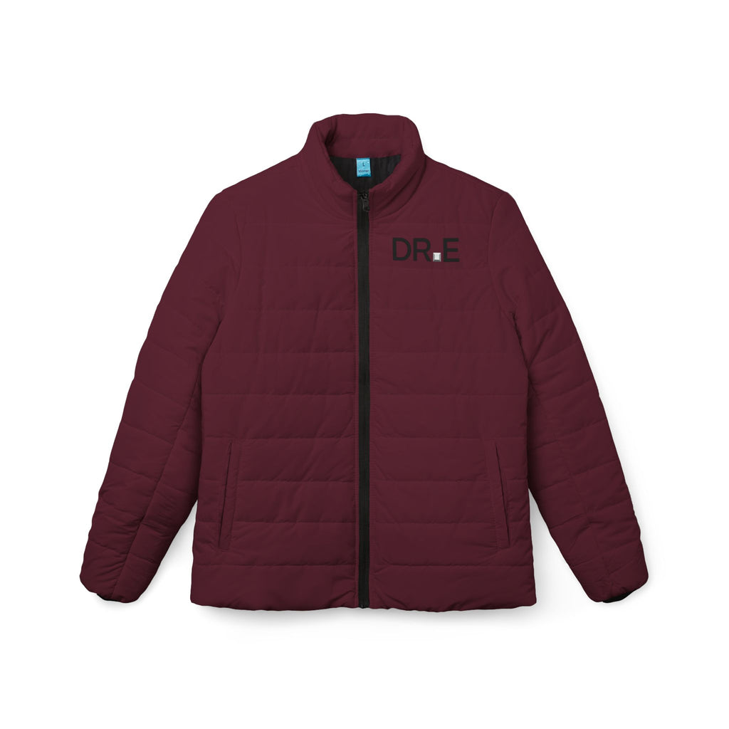 Women's Wine Burgundy Puffer Jacket — Scrub-Matched Winter Coat for Nurses & Healthcare Workers | DR.E Hibernation