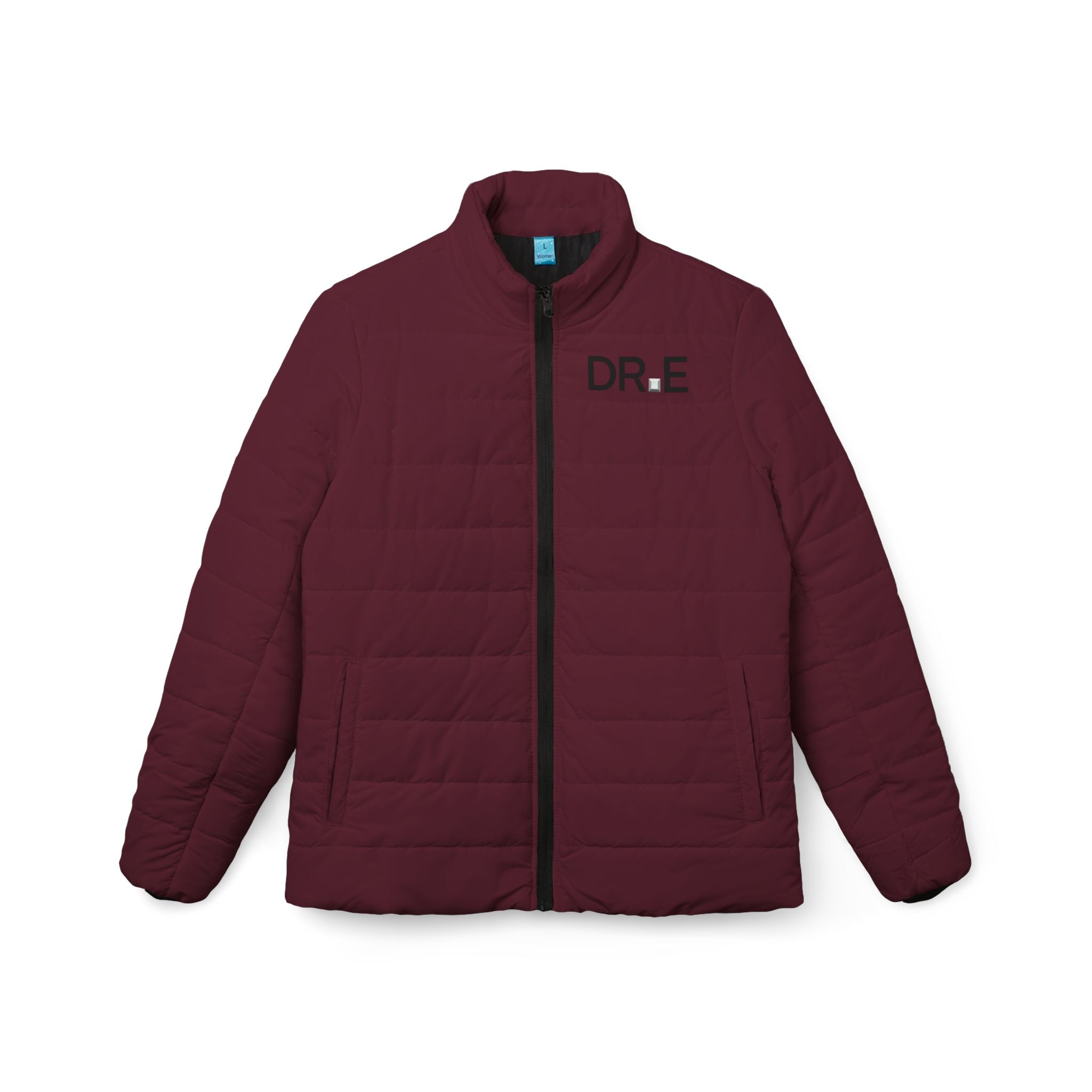 Women's Wine Burgundy Puffer Jacket — Scrub-Matched Winter Coat for Nurses & Healthcare Workers | DR.E Hibernation