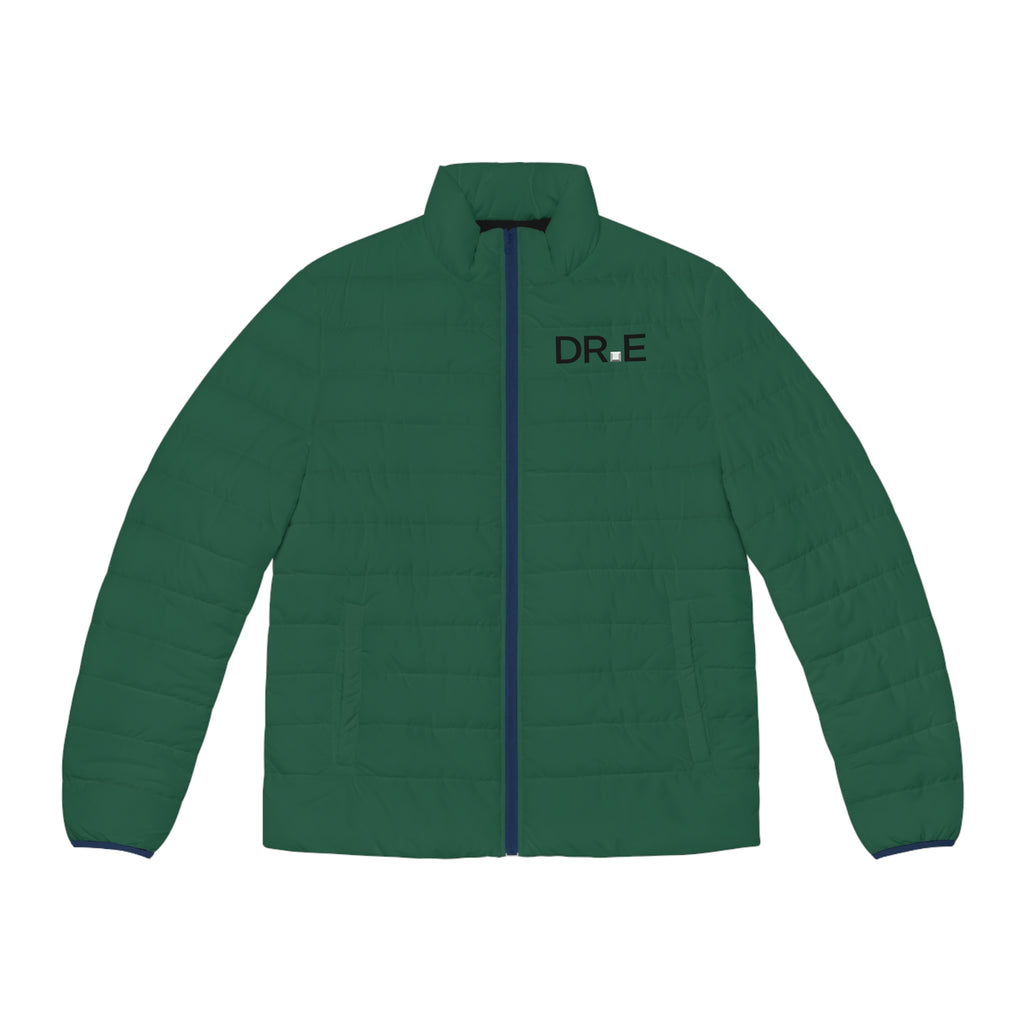 Men's Hunter Green Puffer Jacket — Scrub-Matched Winter Coat for Healthcare Workers | DR.E Hibernation