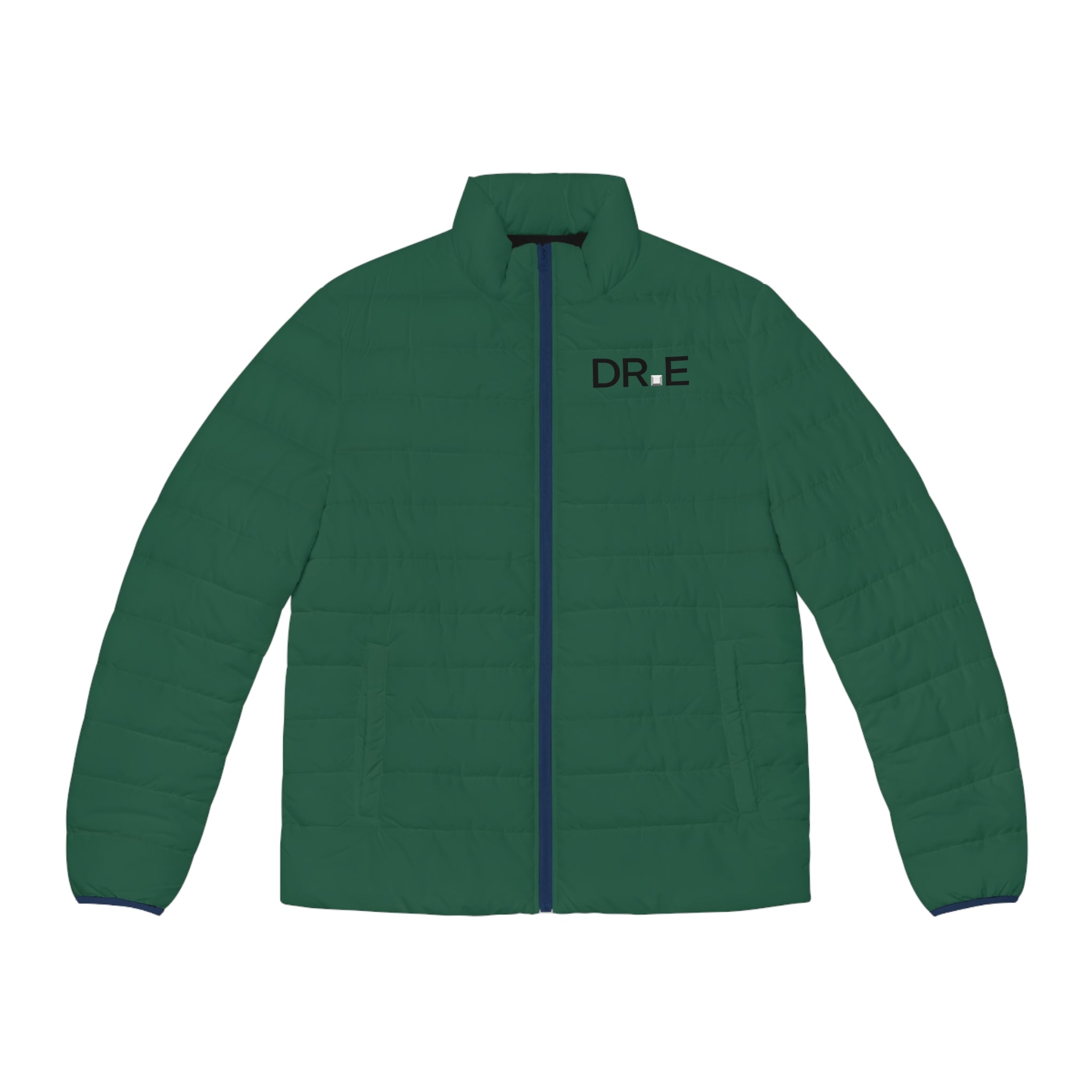 Men's Hunter Green Puffer Jacket — Scrub-Matched Winter Coat for Healthcare Workers | DR.E Hibernation
