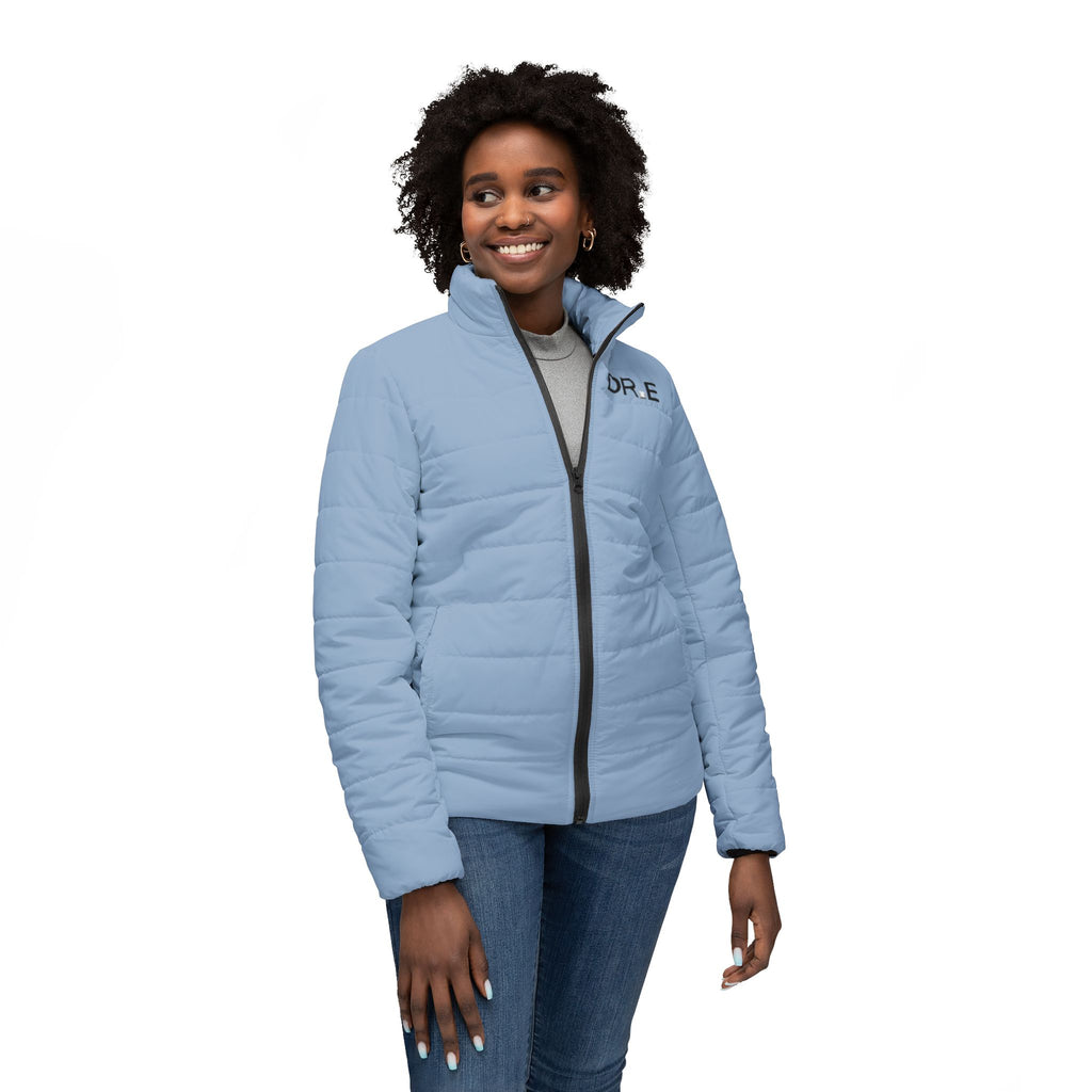 Women's Ceil Blue Puffer Jacket — Scrub-Matched Winter Coat for Nurses & Healthcare Workers | DR.E Hibernation
