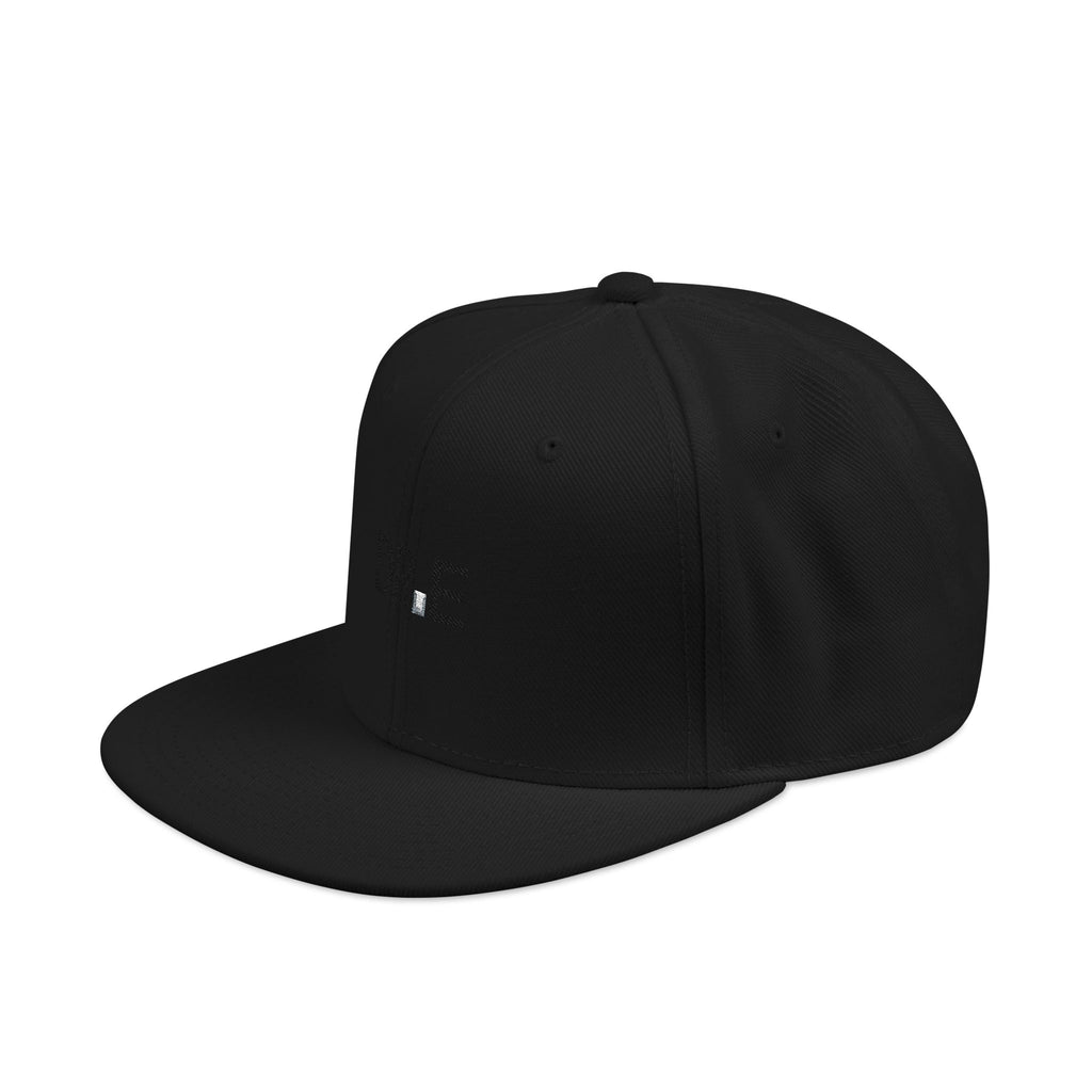 The Carbon Snapback — Embroidered DR.E Diamond Logo Flat-Front Cap | Daily Recovery Essentials