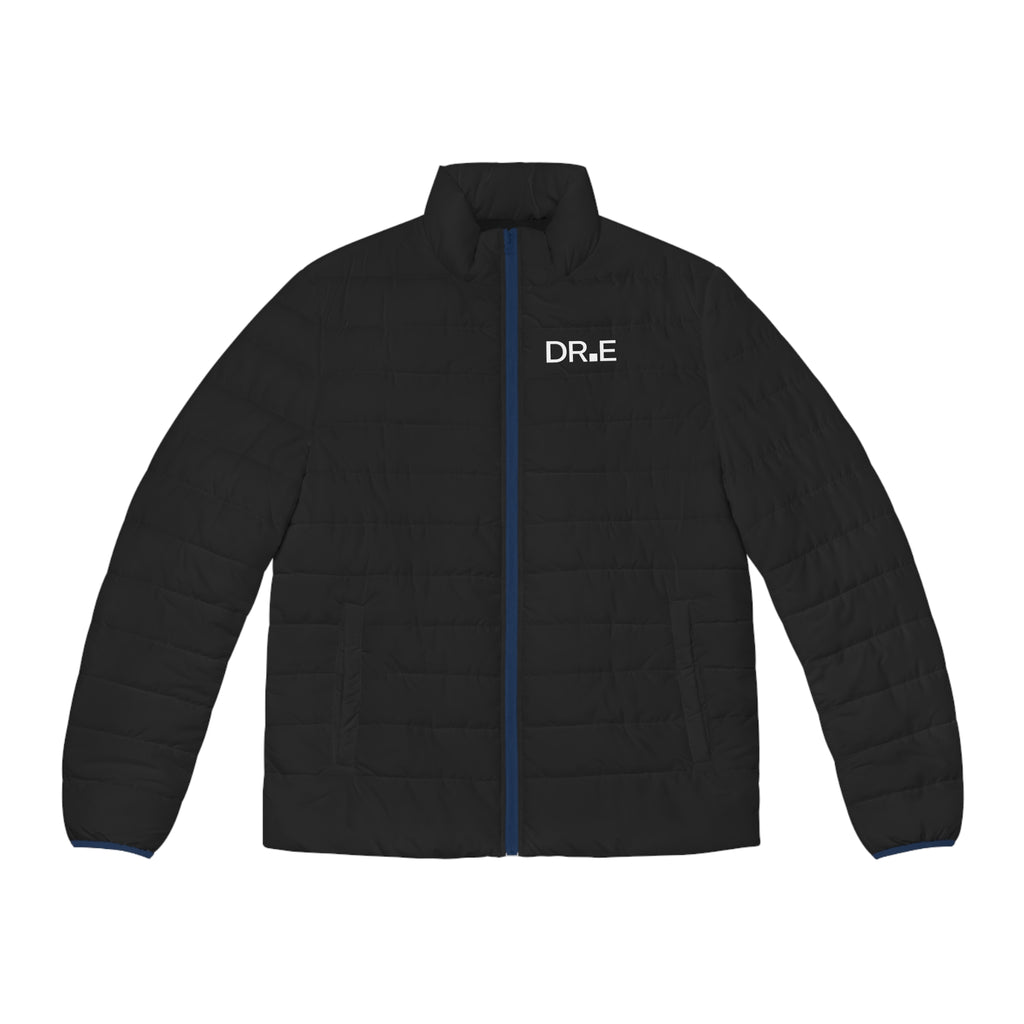 Men's Black Puffer Jacket — Scrub-Matched Winter Coat for Healthcare Workers | DR.E Hibernation