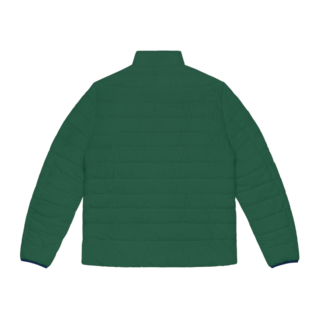 Men's Hunter Green Puffer Jacket — Scrub-Matched Winter Coat for Healthcare Workers | DR.E Hibernation
